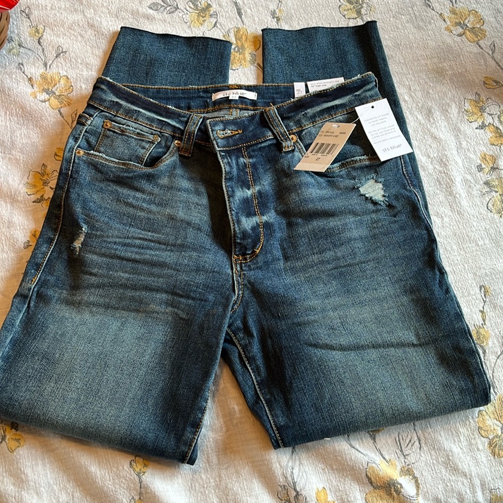 STS Blue Erin Slim Straight Leg 10” High Rise Jeans Size 27
